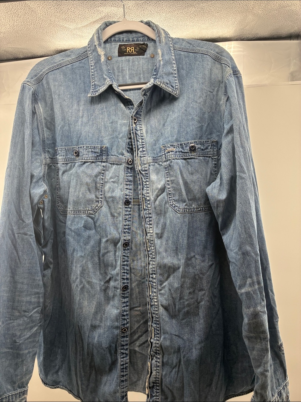 Ralph Lauren Double RL Light Wash Denim Shirt Jacket